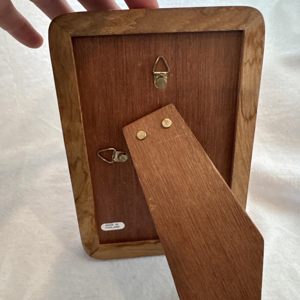 Vintage  FETCO Teak Wood 4"x6"  Photo Picture Frame Retro Mid Century MCM - Picture 4 of 5